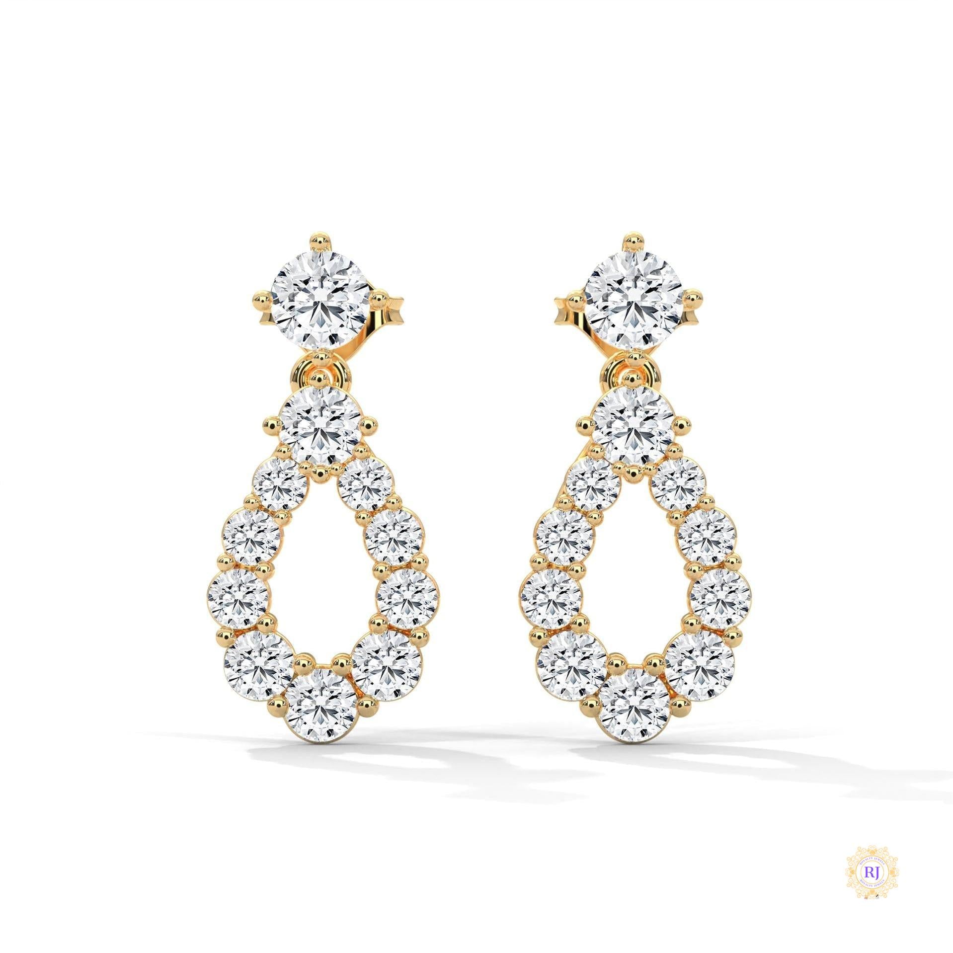 0.90 CT. Teardrop Lab Diamond Earrings