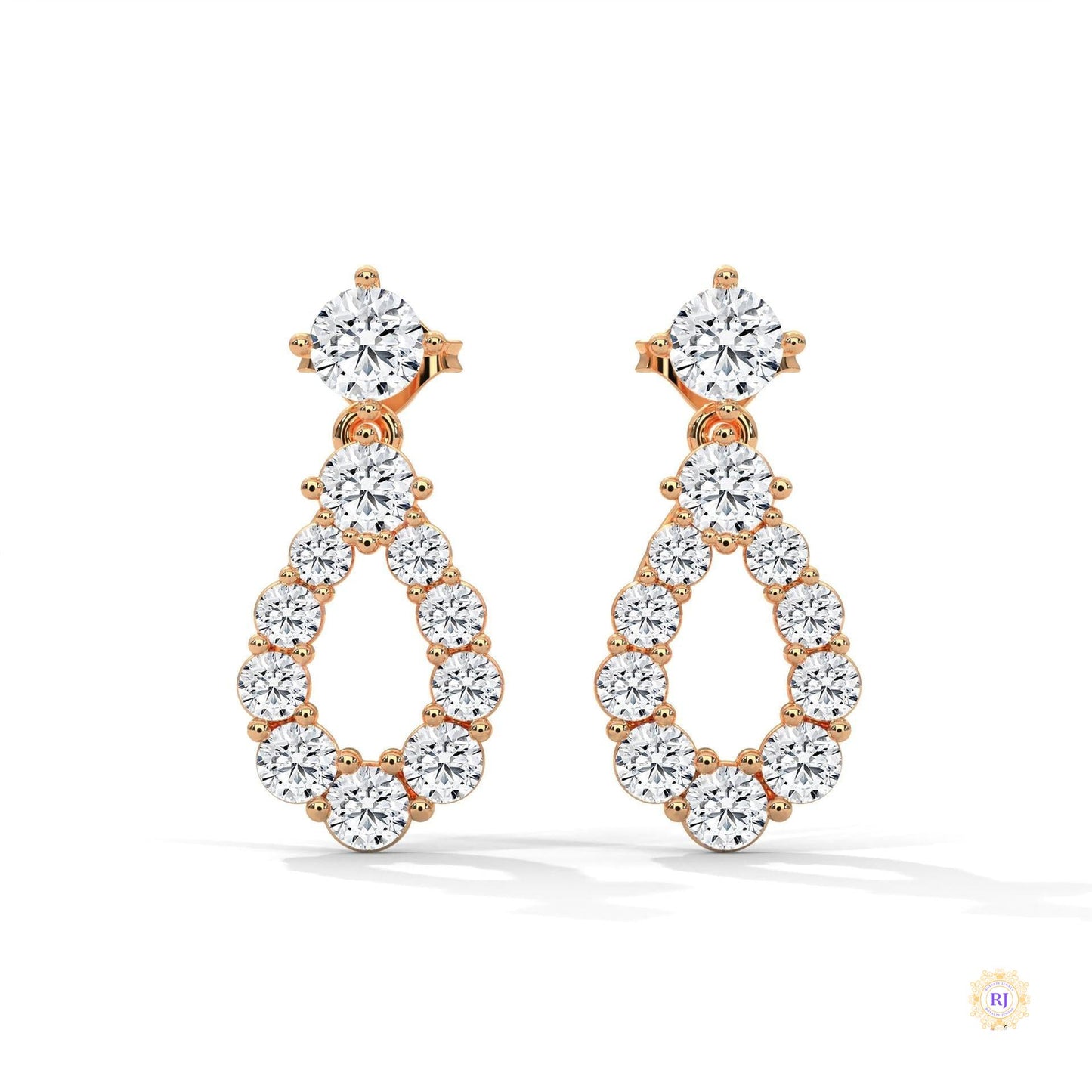 0.90 CT. Teardrop Lab Diamond Earrings