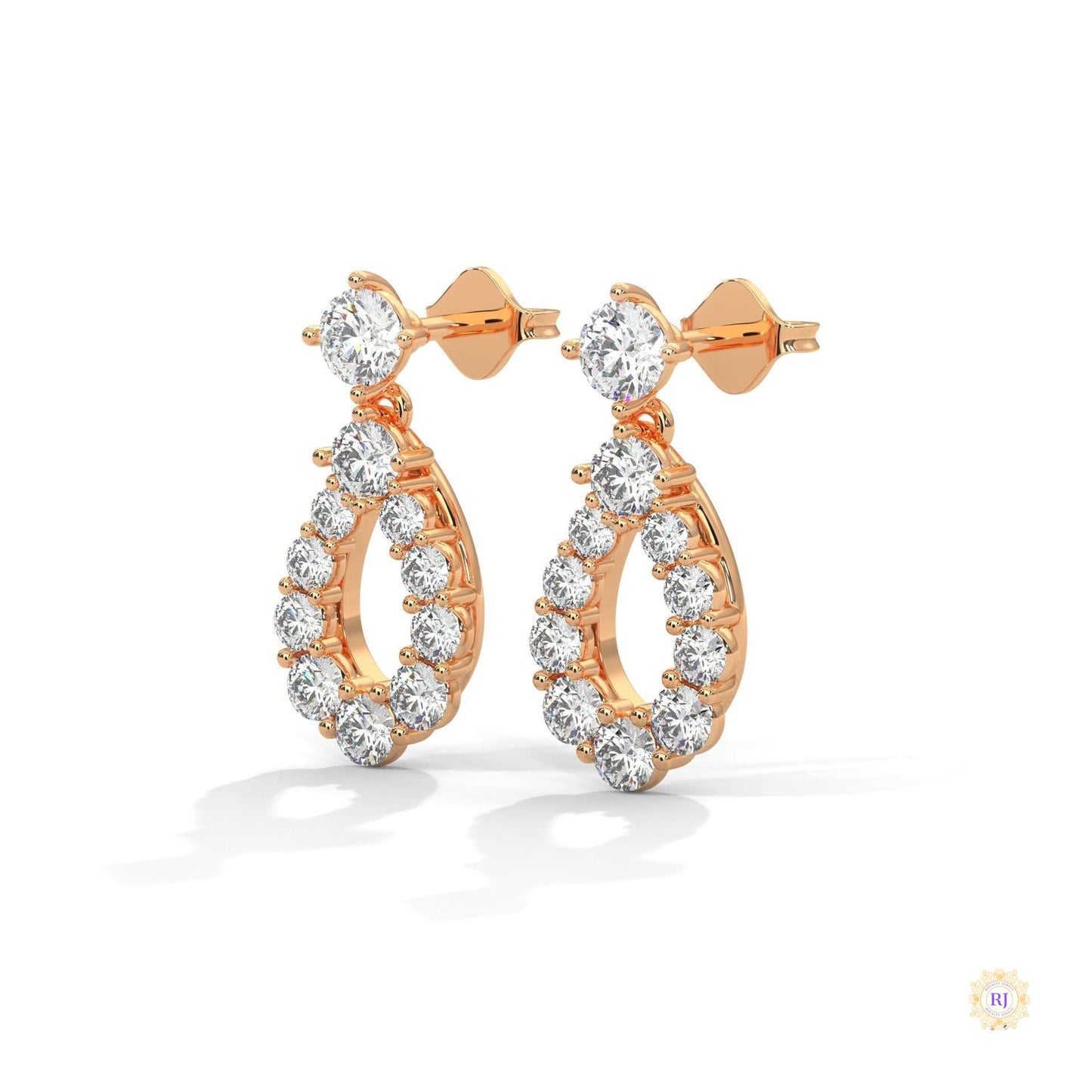 0.90 CT. Teardrop Lab Diamond Earrings