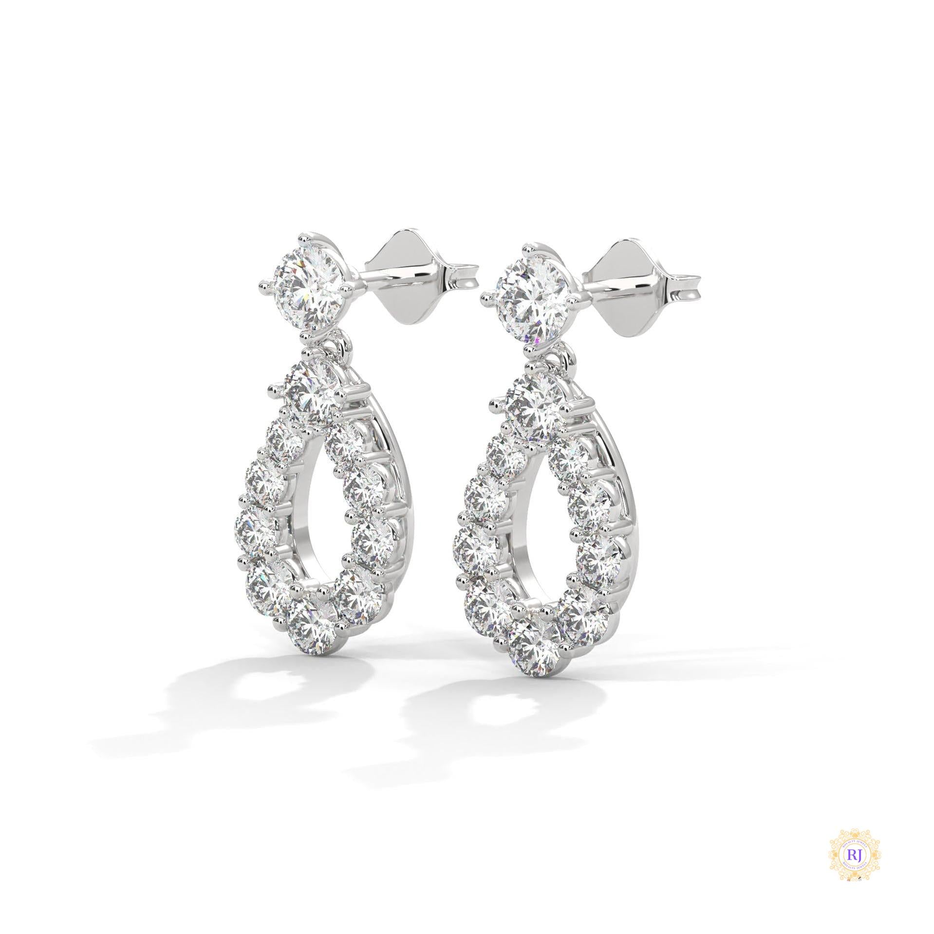 0.90 CT. Teardrop Lab Diamond Earrings