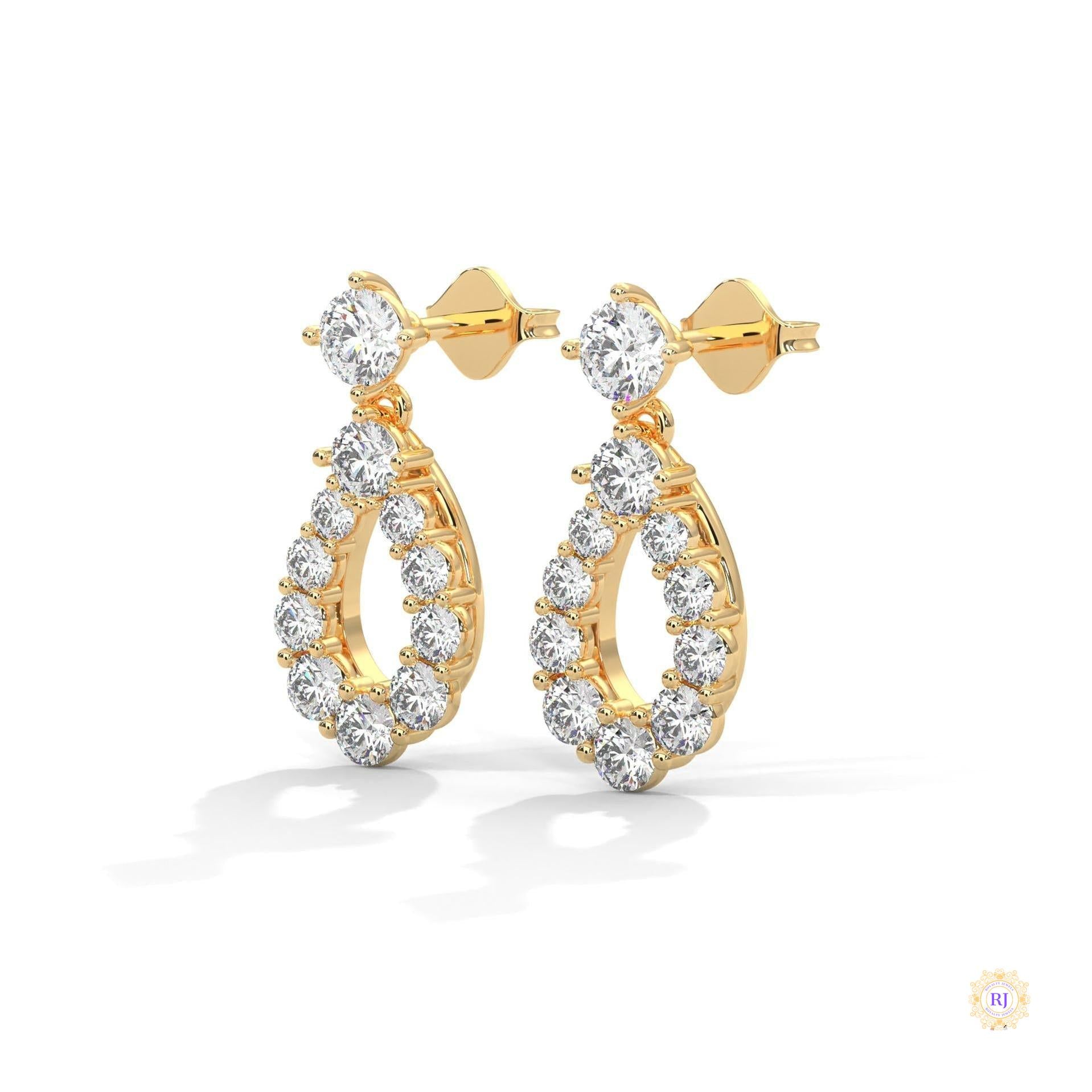 0.90 CT. Teardrop Lab Diamond Earrings