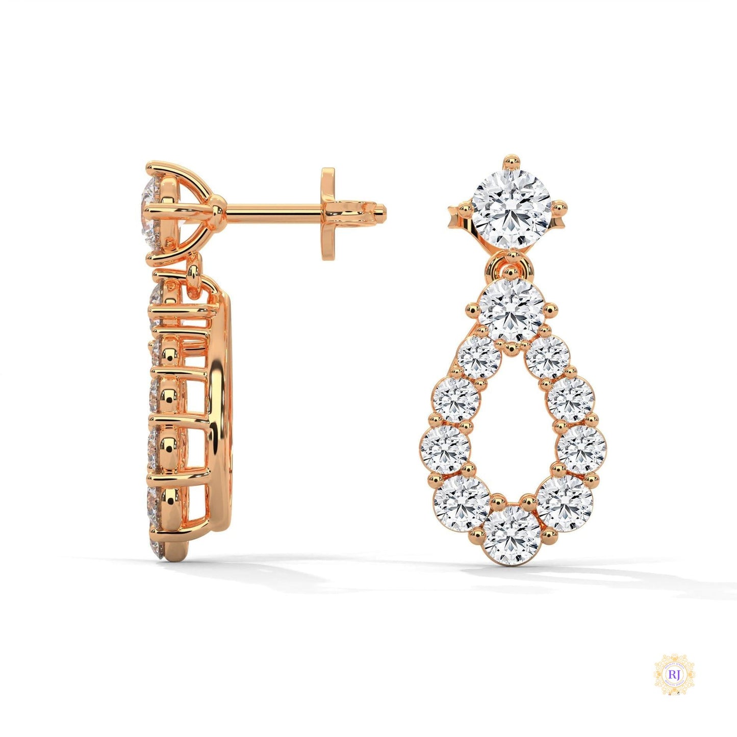 0.90 CT. Teardrop Lab Diamond Earrings