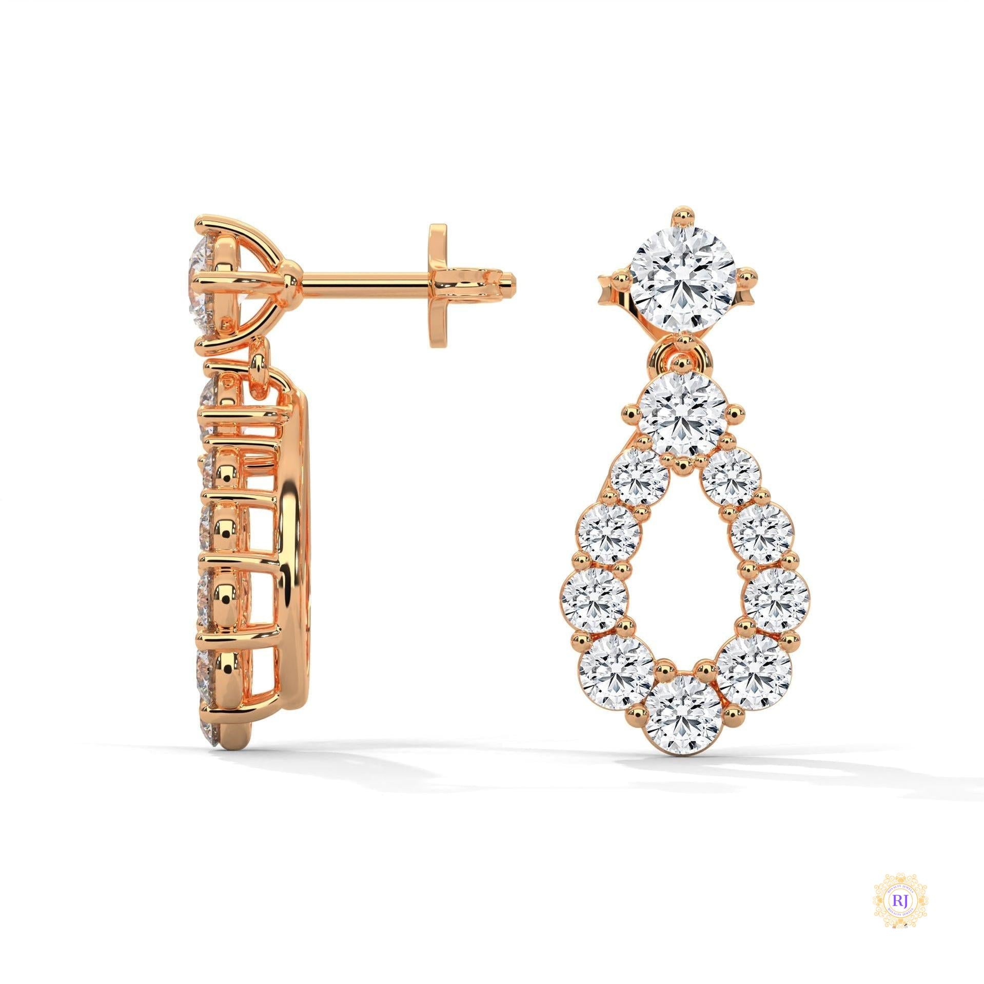 0.90 CT. Teardrop Lab Diamond Earrings