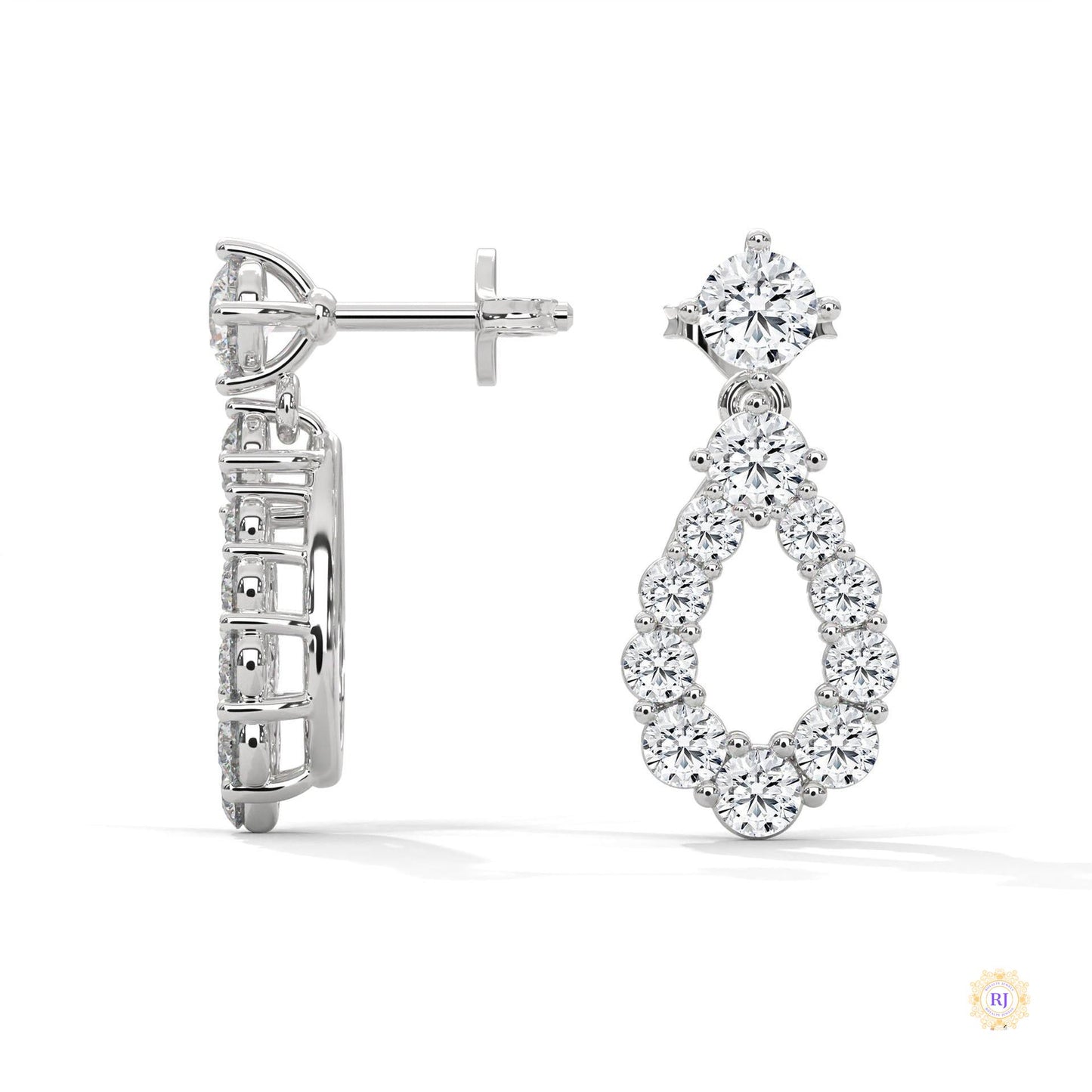 0.90 CT. Teardrop Lab Diamond Earrings