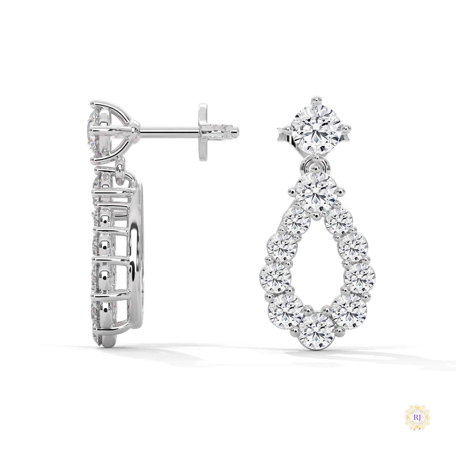 0.90 CT. Teardrop Lab Diamond Earrings
