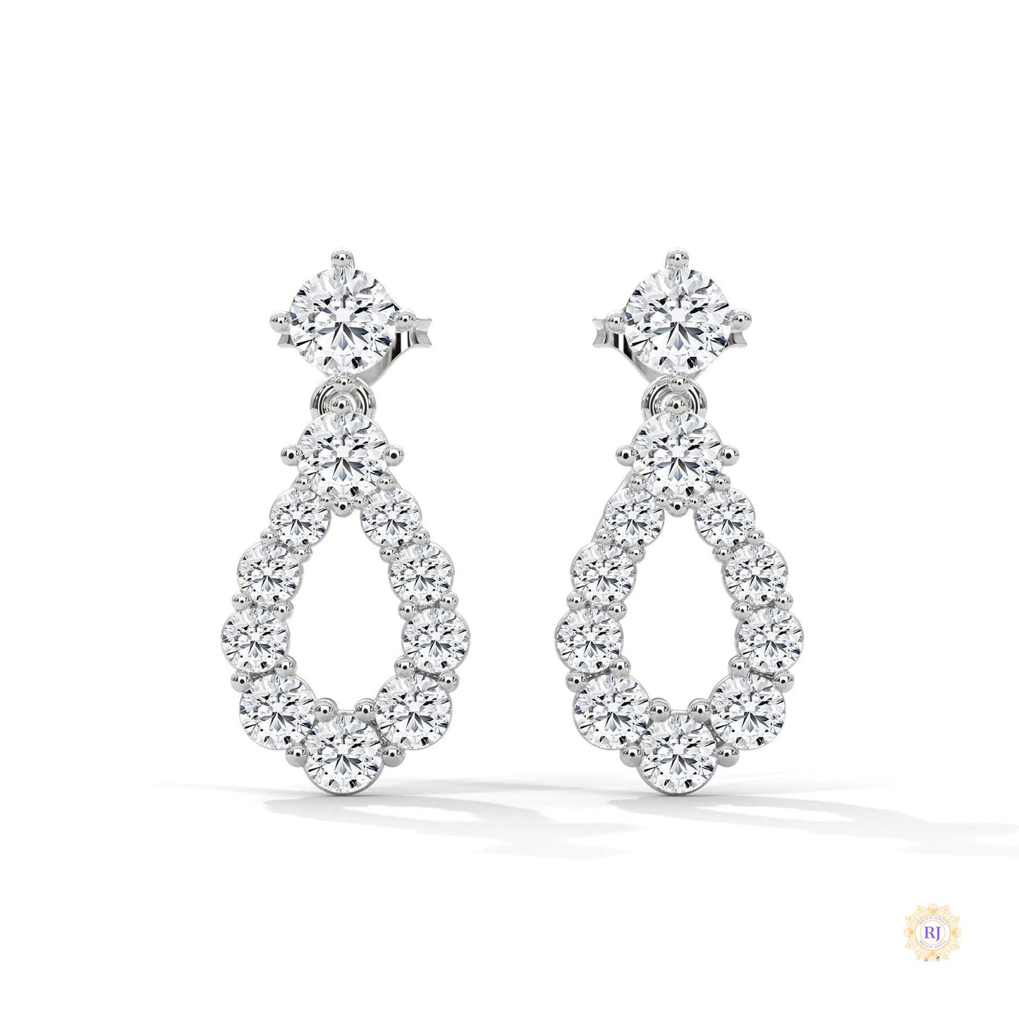 0.90 CT. Teardrop Lab Diamond Earrings