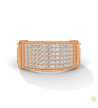 0.90 Ct. Curved Pavé Lab Diamond Men’s Ring