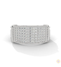 0.90 Ct. Curved Pavé Lab Diamond Men’s Ring