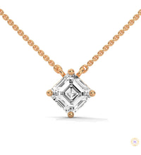 1 CT. Asscher-Cut Diamond Solitaire Pendant