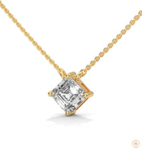 1 CT. Asscher-Cut Diamond Solitaire Pendant