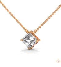 1 CT. Asscher-Cut Diamond Solitaire Pendant