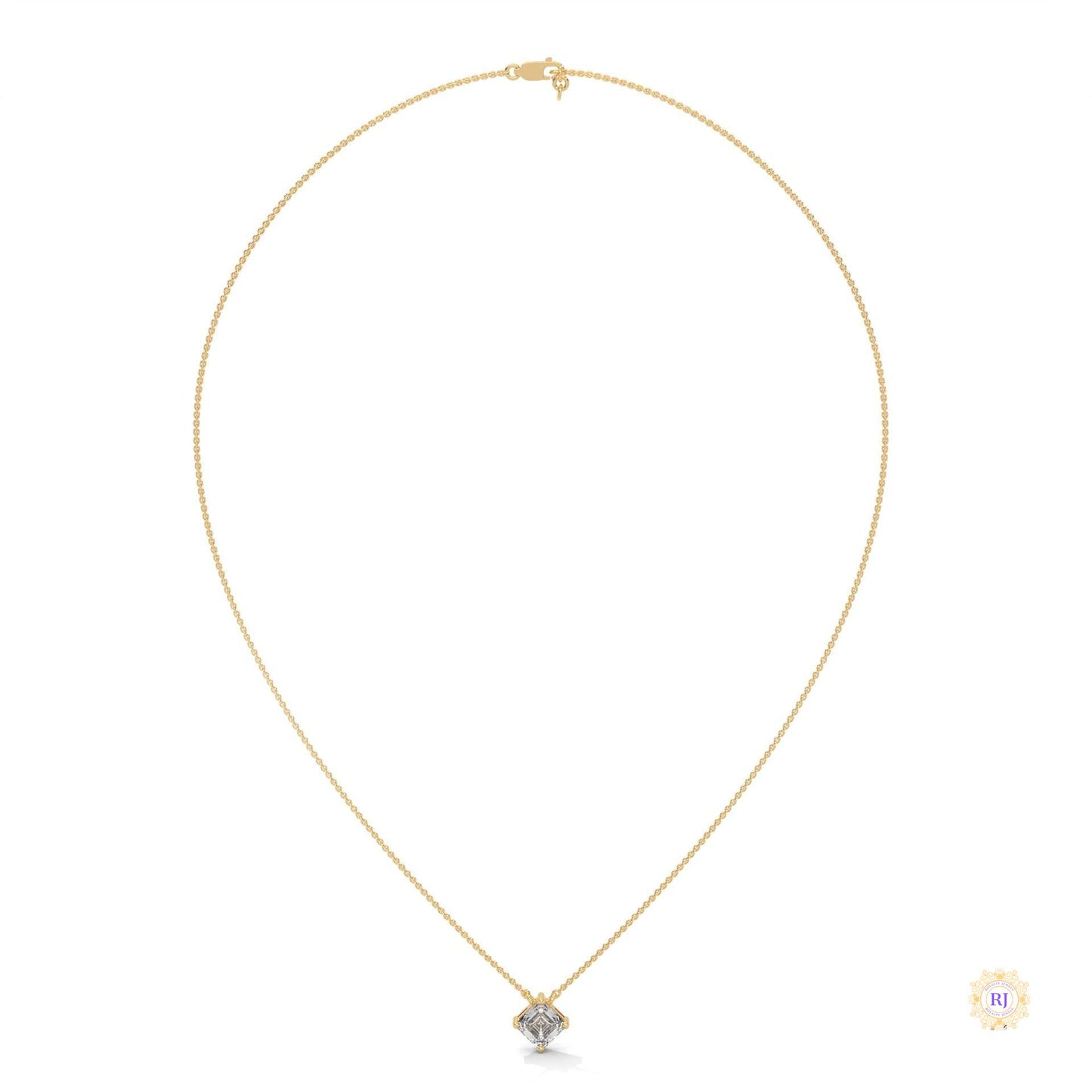 1 CT. Asscher-Cut Diamond Solitaire Pendant
