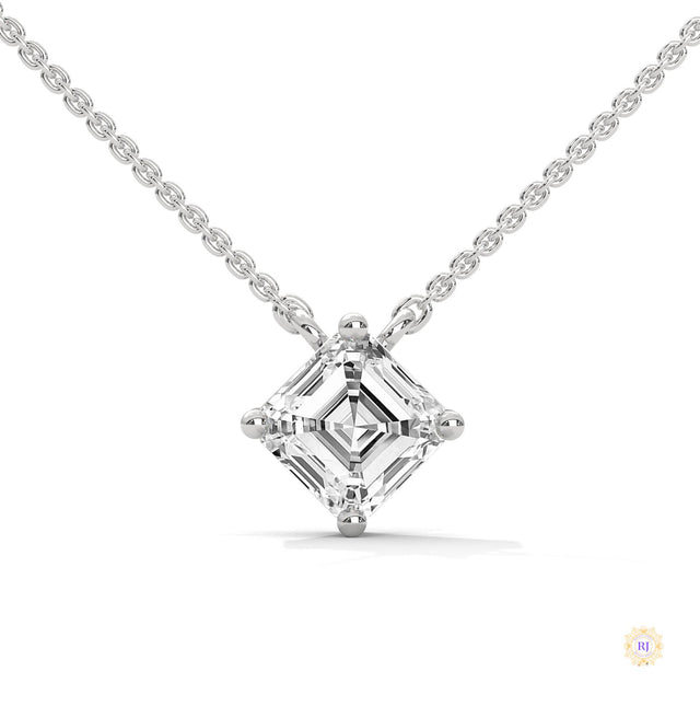 1 CT. Asscher-Cut Diamond Solitaire Pendant