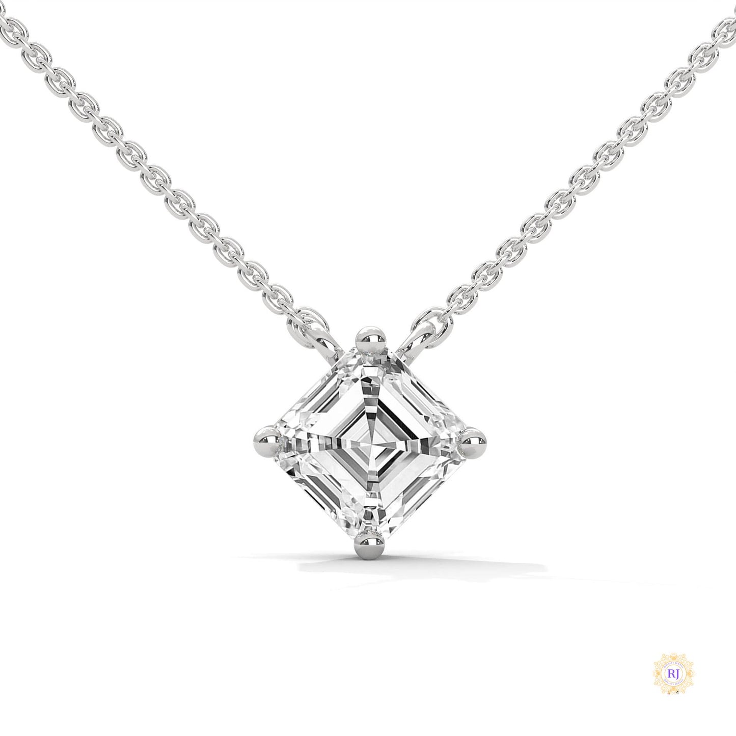 1 CT. Asscher-Cut Diamond Solitaire Pendant