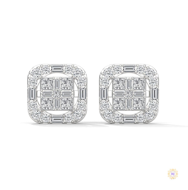 1 CT. Baguette Diamond Stud Earrings