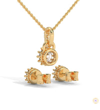 1 CT. Crown Diamond Earring & Pendant Set