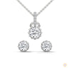 1 CT. Crown Diamond Earring & Pendant Set