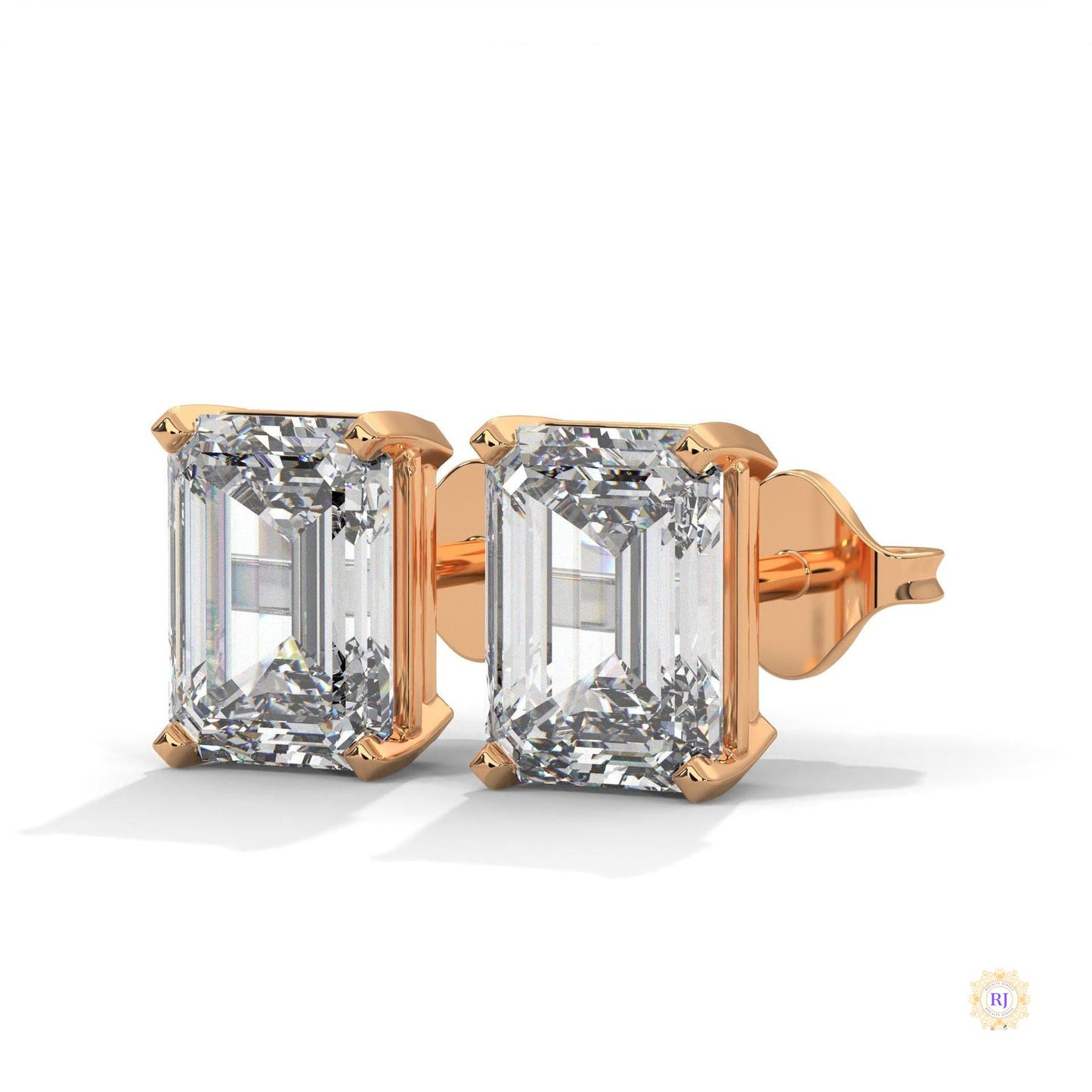 1 CT. Emerald-Cut Lab Diamond Studs
