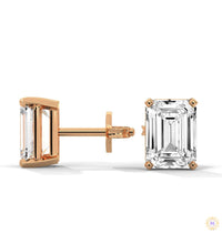 1 CT. Emerald-Cut Lab Diamond Studs