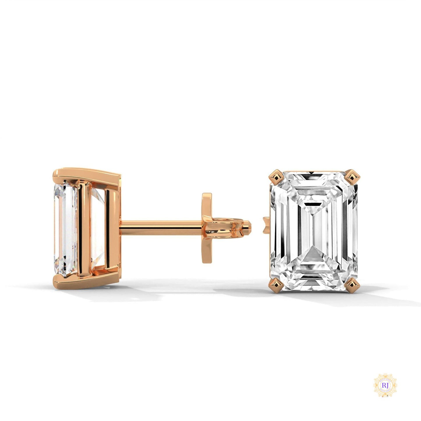 1 CT. Emerald-Cut Lab Diamond Studs
