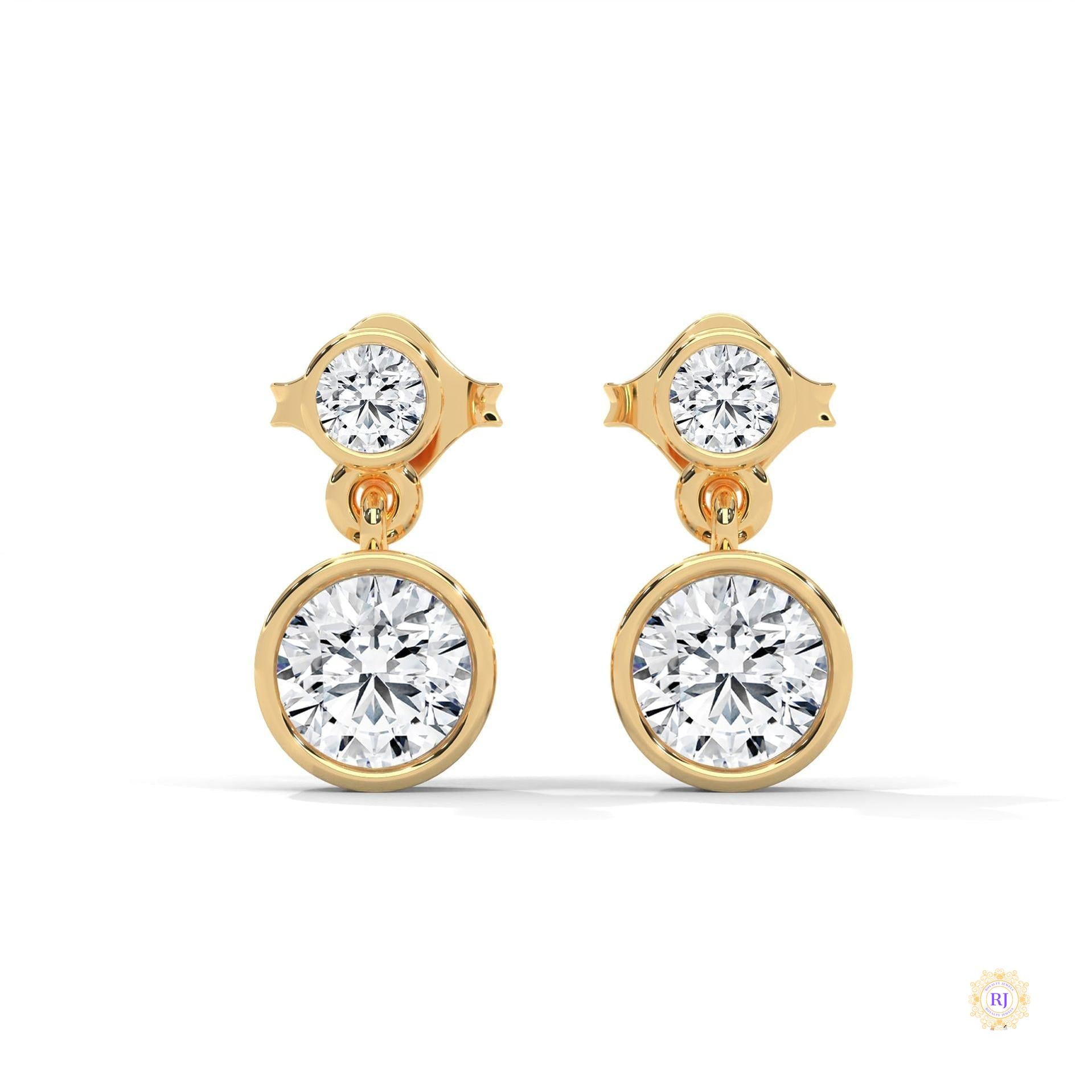 1 CT. Lab Diamond Drop Earrings – Timeless Luxury
