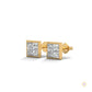 1 CT. Princess-Cut Bezel Diamond Studs