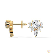 1 CT. Round & Marquise Diamond Studs