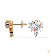 1 CT. Round & Marquise Diamond Studs