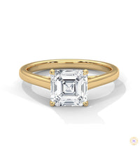 1 Ct. Asscher-Cut Solitaire lab Diamond Ring