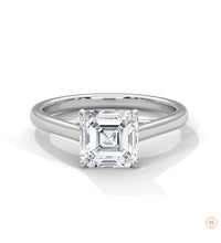 1 Ct. Asscher-Cut Solitaire lab Diamond Ring