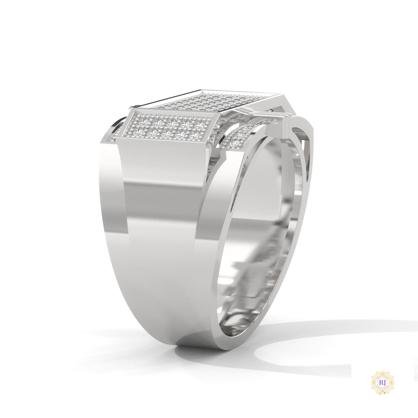 1 Ct. Men’s Diamond Ring – Luxury Pavé Design