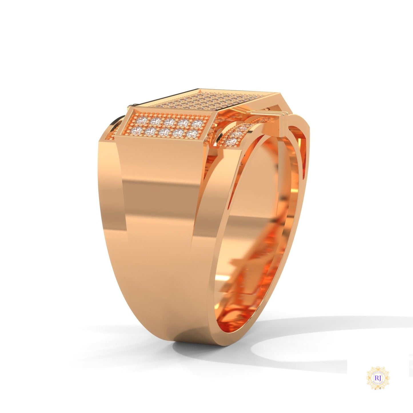 1 Ct. Men’s Diamond Ring – Luxury Pavé Design