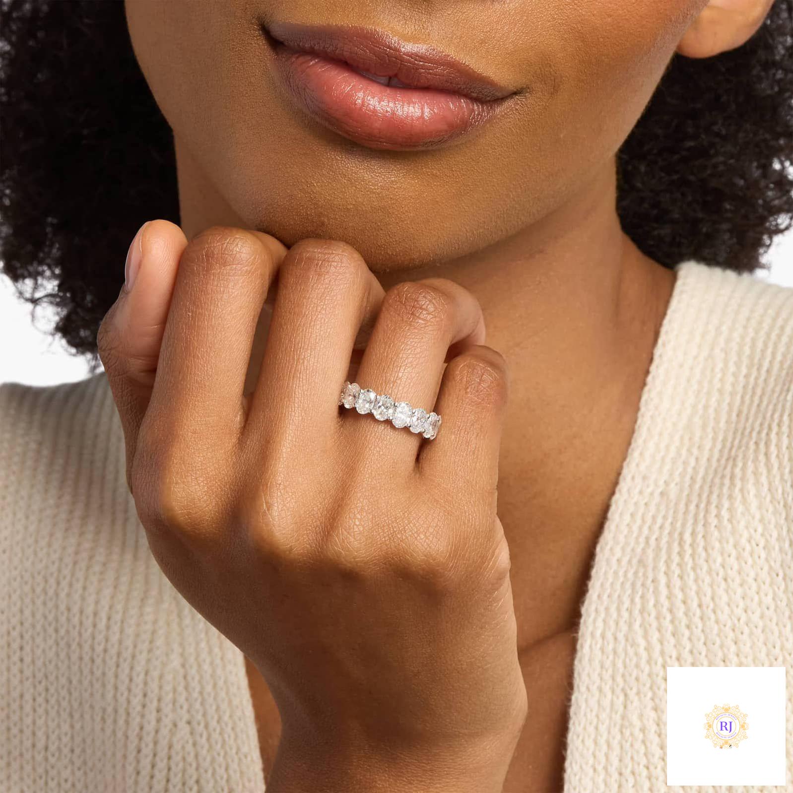 10 Ct. Oval Lab Diamond Eternity Band – Classic Luxury
