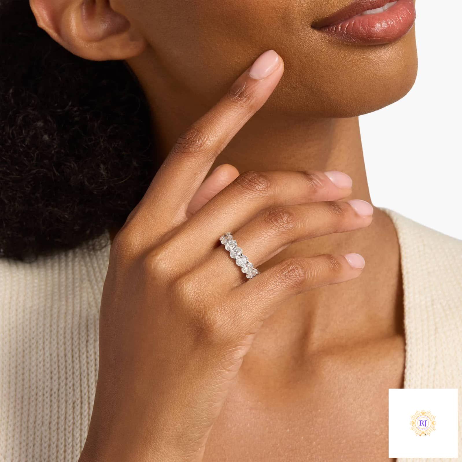10 Ct. Oval Lab Diamond Eternity Band – Classic Luxury