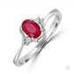 2 carat Ruby & Diamond Petite Oval Ring