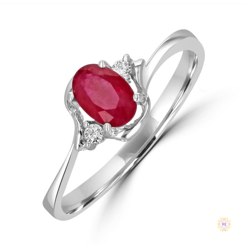 2 carat Ruby & Diamond Petite Oval Ring