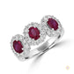 4 ct.  Oval Ruby Halo Diamond Ring