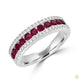 Round 2 ct. Ruby & Diamond Band Ring