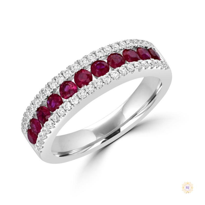 Round 2 ct. Ruby & Diamond Band Ring