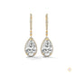10.0 CT. Pear Halo Diamond Drop Earrings