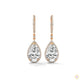 10.0 CT. Pear Halo Diamond Drop Earrings