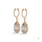 10.0 CT. Pear Halo Diamond Drop Earrings