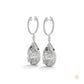 10.0 CT. Pear Halo Diamond Drop Earrings