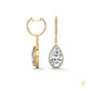 10.0 CT. Pear Halo Diamond Drop Earrings