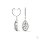 10.0 CT. Pear Halo Diamond Drop Earrings