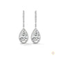 10.0 CT. Pear Halo Diamond Drop Earrings
