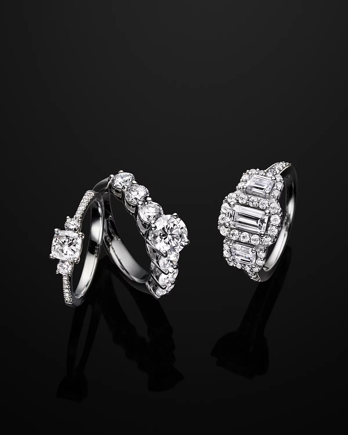 14K White Gold Lab Diamond Halo Ring – Luxury Bridal Jewelry