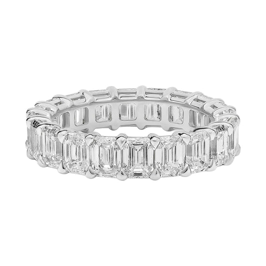 13 Ct. Emerald Cut Lab Diamond Eternity Band