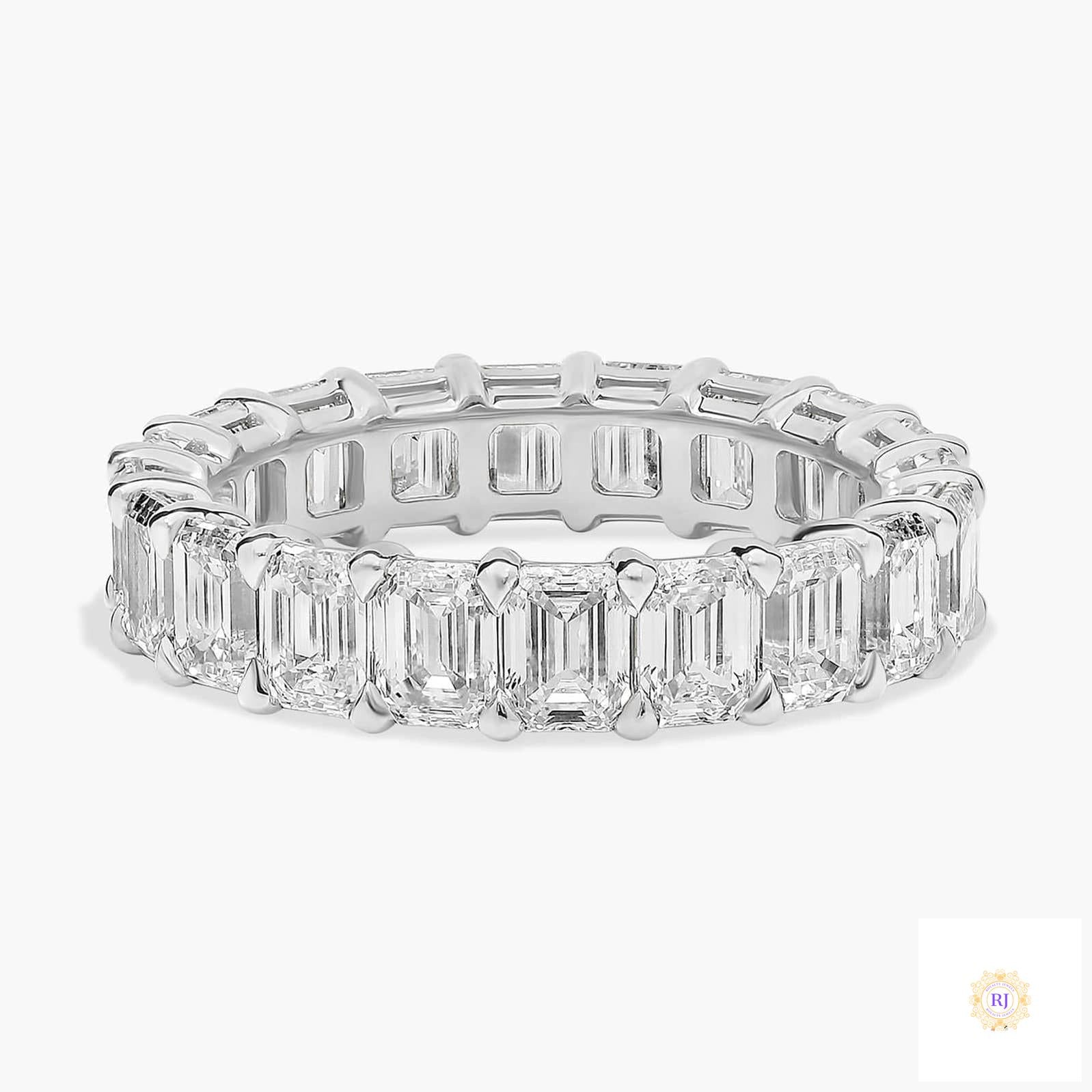13 Ct. Emerald Cut Lab Diamond Eternity Band