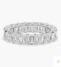 13 Ct. Emerald Cut Lab Diamond Eternity Band